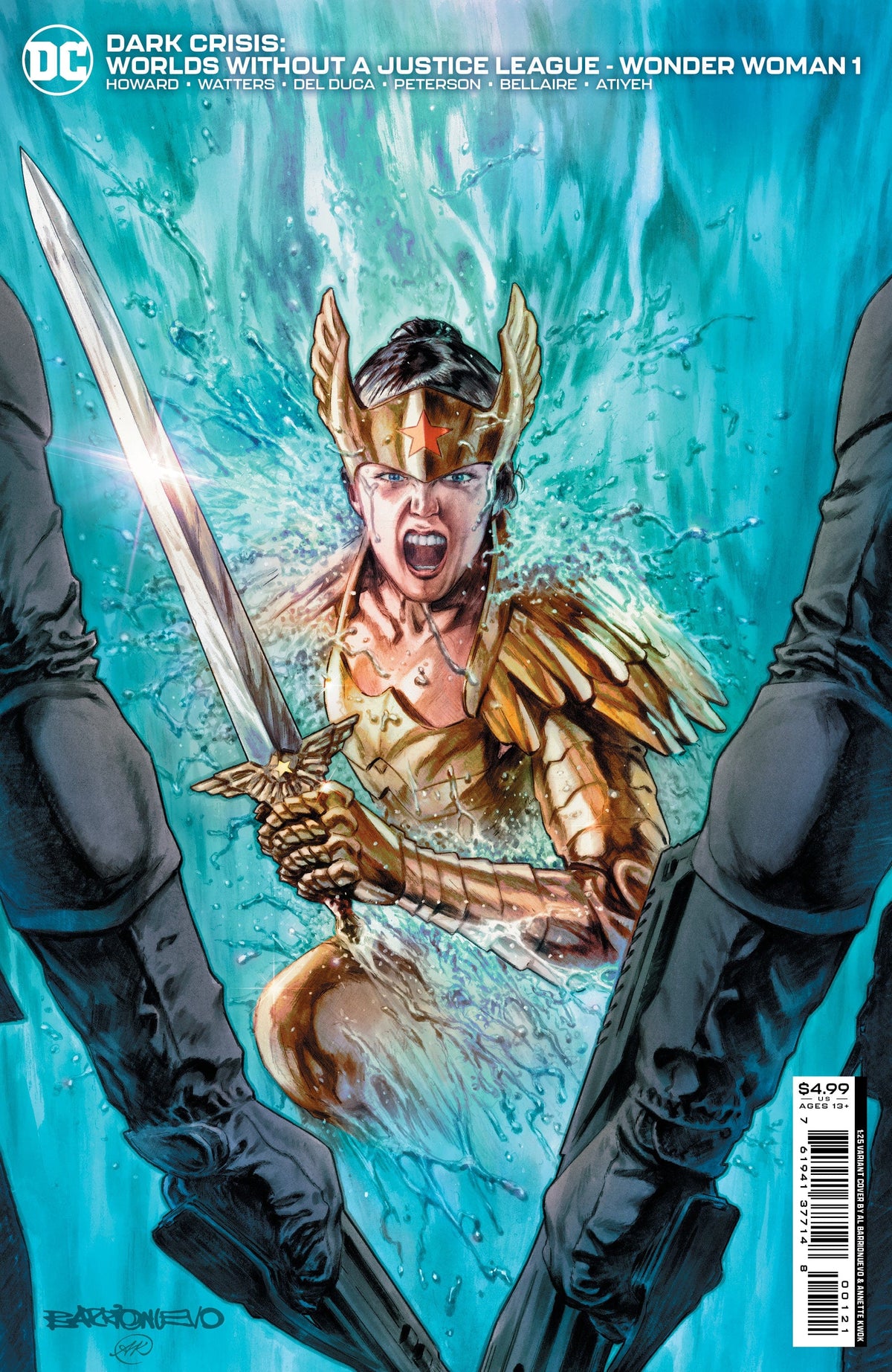 DC Comics Comic Books > Incentives DARK CRISIS WORLDS WITHOUT A JUSTICE LEAGUE WONDER WOMAN #1 (ONE SHOT) CVR B INC 1:25 AL BARRIONUEVO VAR 76194137714800121 0722DC047