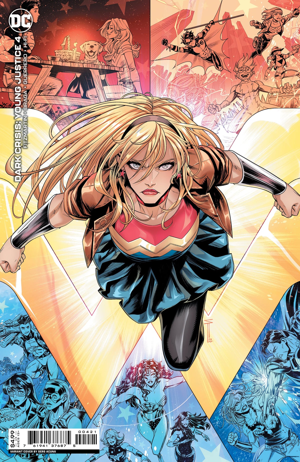 DC Comics Comic Books DARK CRISIS YOUNG JUSTICE #4 (OF 6) CVR B SERGIO ACUNA CARD STOCK VAR 76194137687500421 0722DC050
