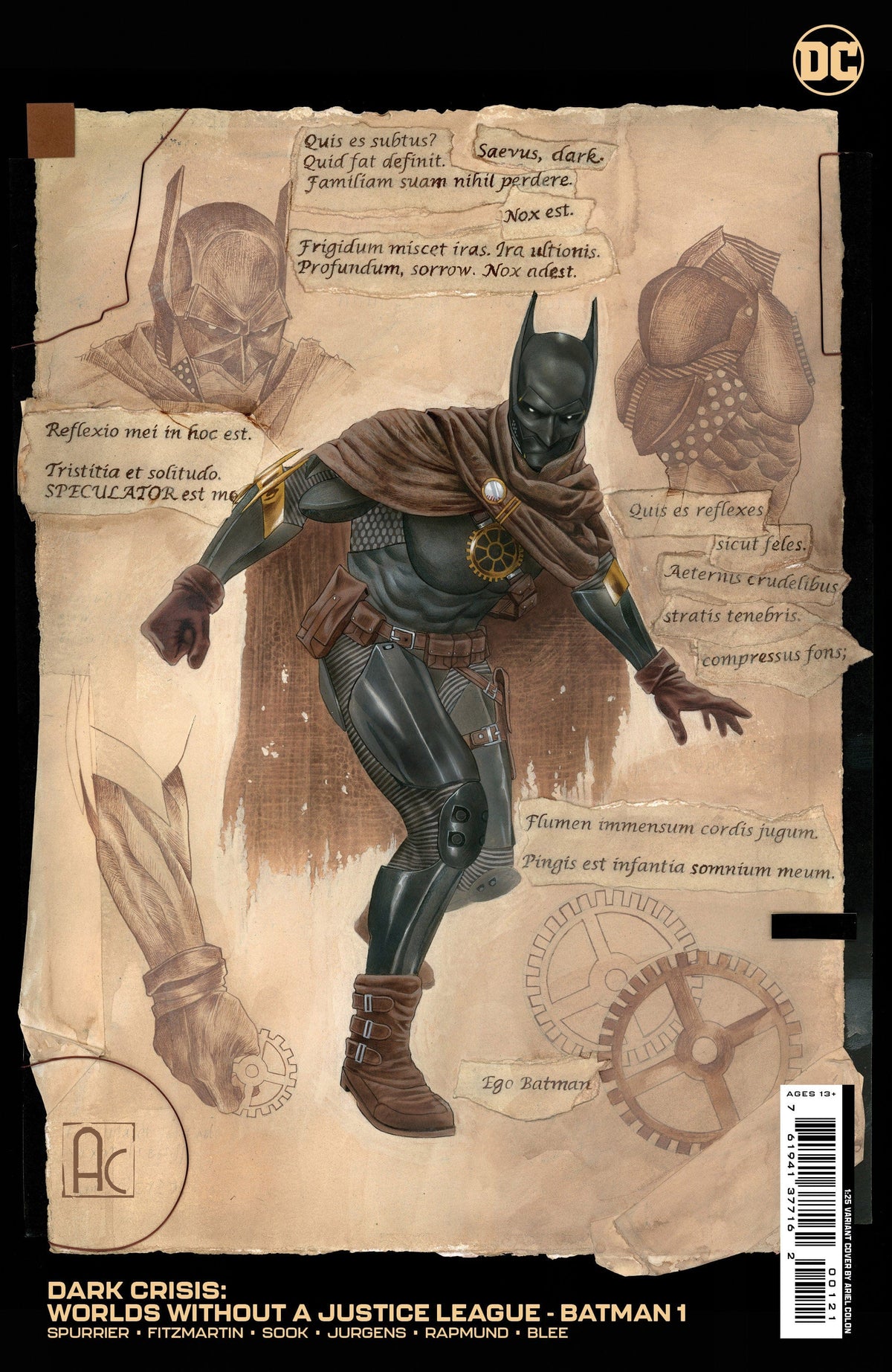 DC Comics Comic Books > Incentives DARK CRISIS WORLDS WITHOUT A JUSTICE LEAGUE BATMAN #1 (ONE SHOT) CVR C INC 1:25 ARIEL COLON VAR 76194137716200121 0922DC095