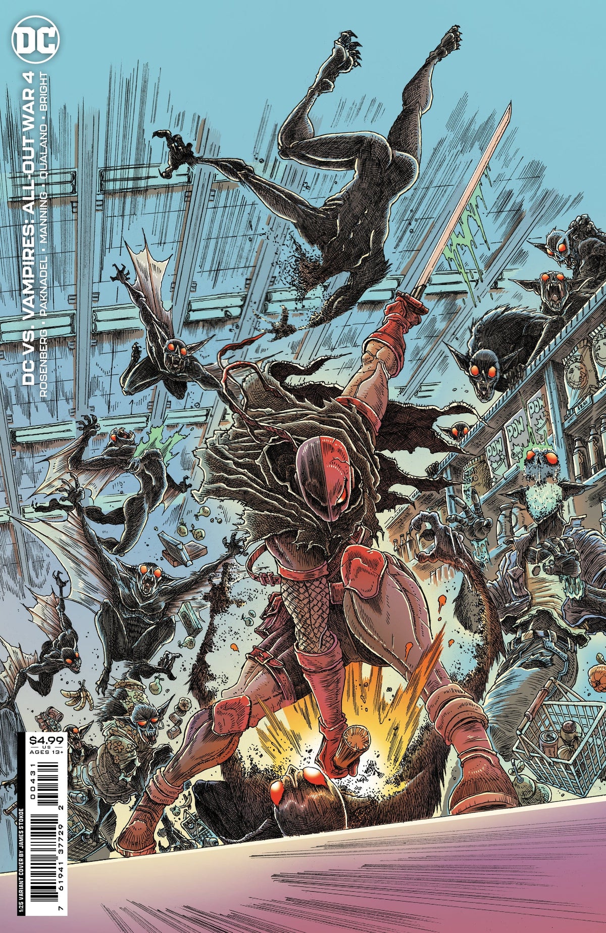 DC Comics Comic Books > Incentives DC VS VAMPIRES ALL-OUT WAR #4 (OF 6) CVR C INC 1:25 JAMES STOKOE CARD STOCK VAR 76194137729200431 0822DC147