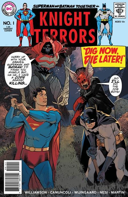 DC Comics Comic Books > Incentives KNIGHT TERRORS #1 (OF 4) CVR E INC 1:25 EVAN DOC SHANER CARD STOCK VAR 76194138070400141 0523DC014