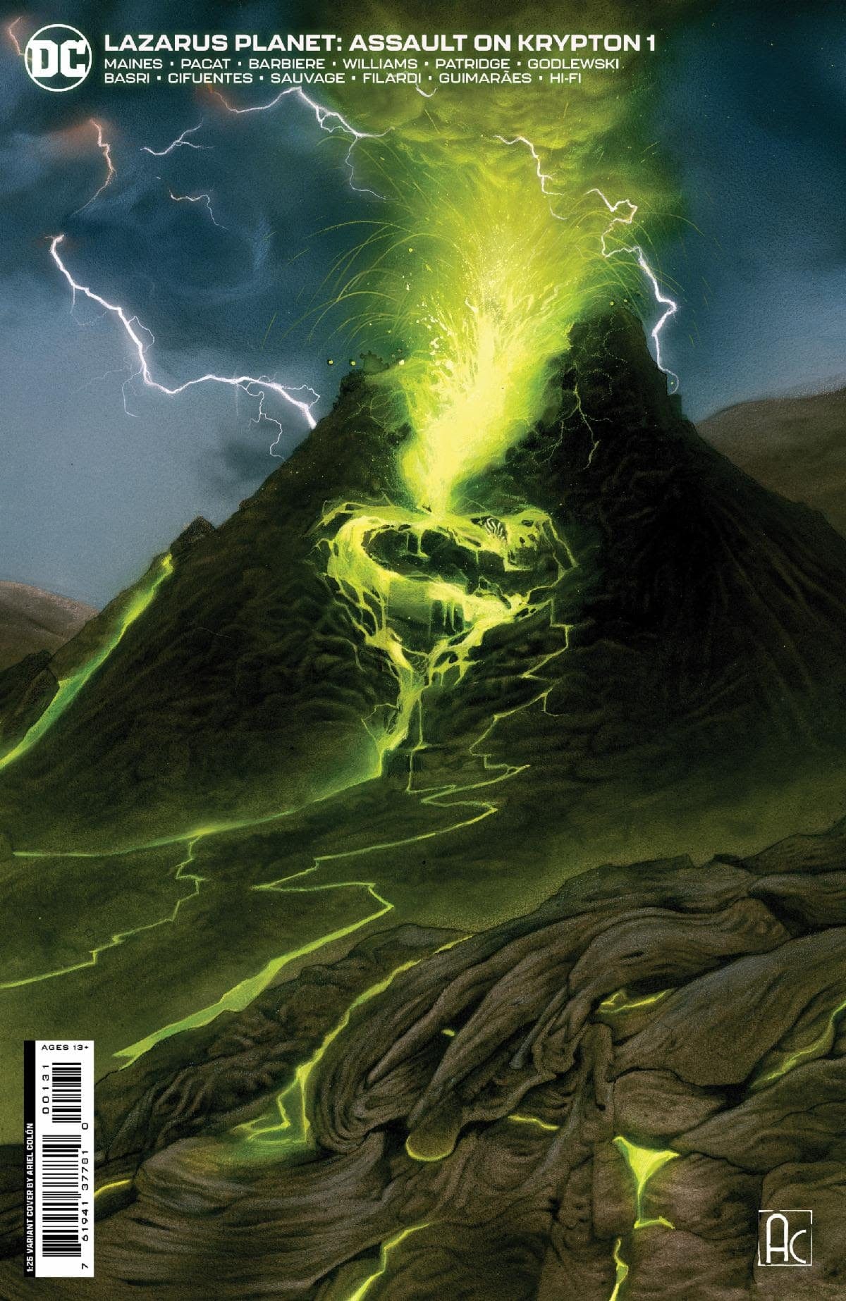 DC Comics Comic Books > Incentives LAZARUS PLANET ASSAULT ON KRYPTON #1 (ONE SHOT) CVR E INC 1:25 ARIEL COLON CARD STOCK VAR 76194137781000131 1122DC023