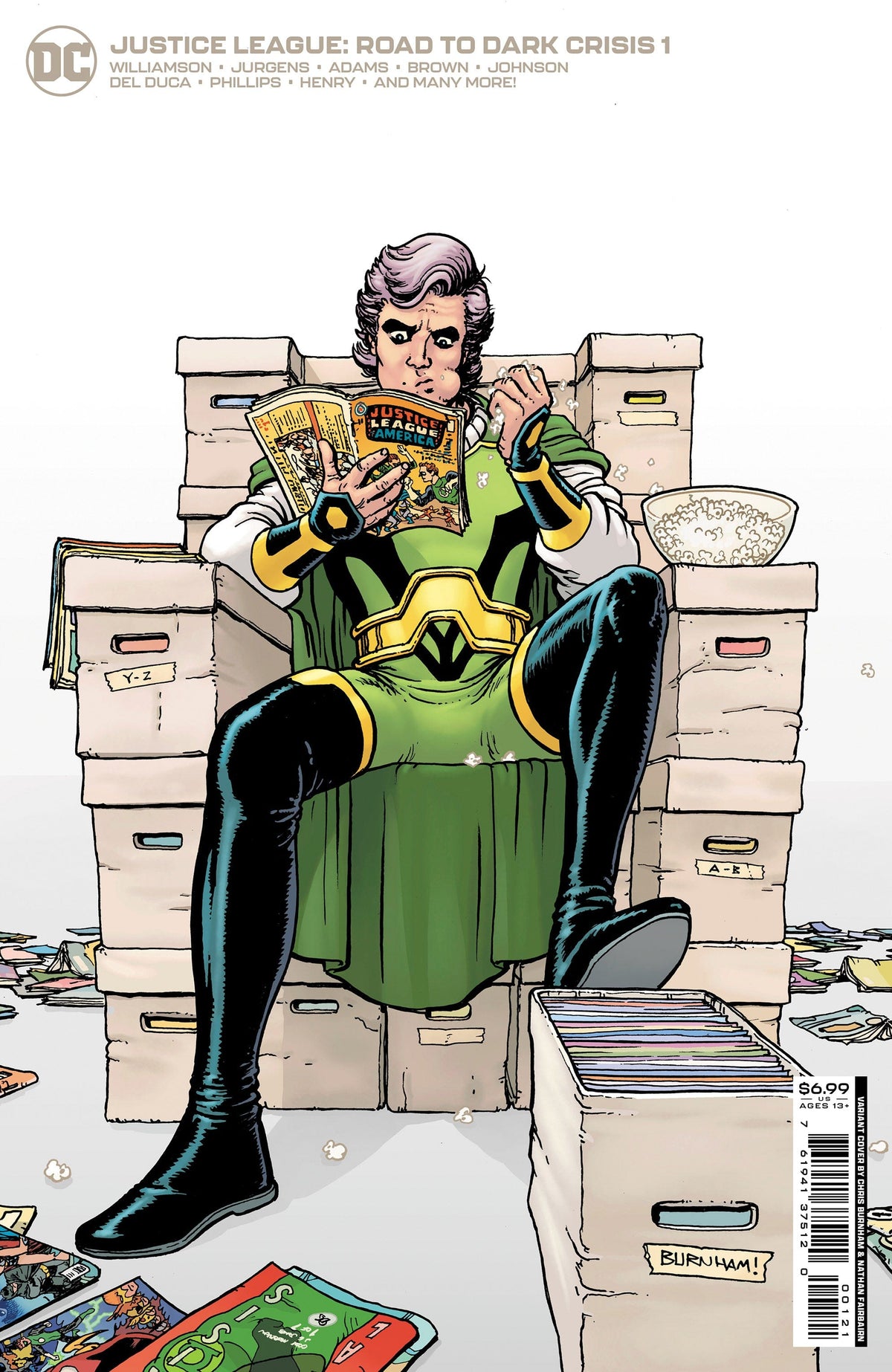 DC Comics Comic Books JUSTICE LEAGUE ROAD TO DARK CRISIS #1 (ONE SHOT) CVR B CHRIS BURNHAM CARD STOCK VAR 76194137512000121 0322DC070