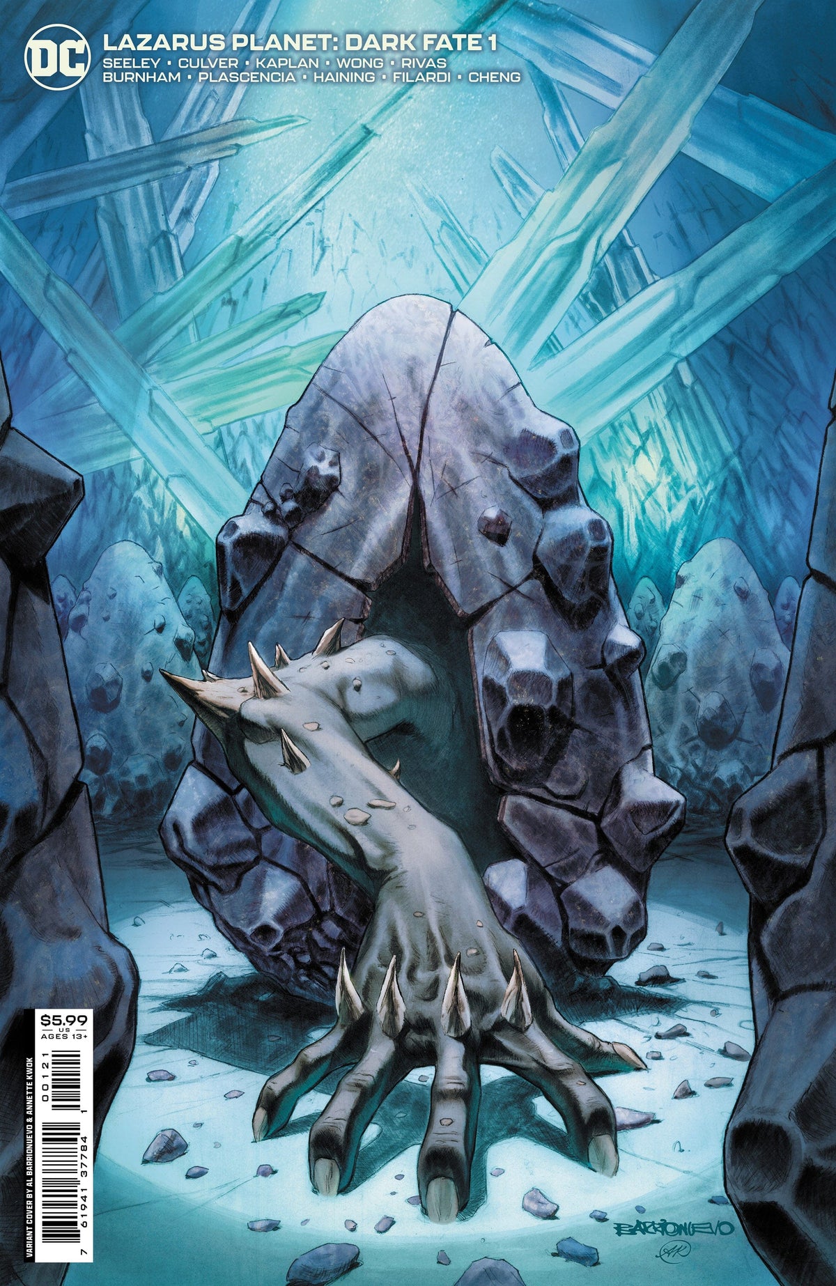 DC Comics Comic Books LAZARUS PLANET DARK FATE #1 (ONE SHOT) CVR B AL BARRIONUEVO CARD STOCK VAR 76194137784100121 1222DC032