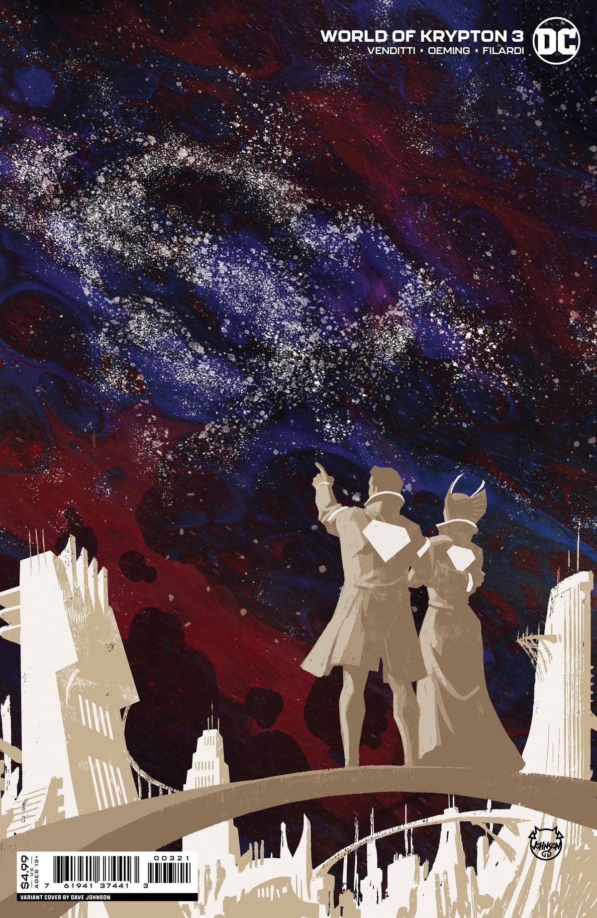 DC Comics Comic Books WORLD OF KRYPTON #3 CVR B JOHNSON CARD STOCK VAR 76194137441300321 DEC213159