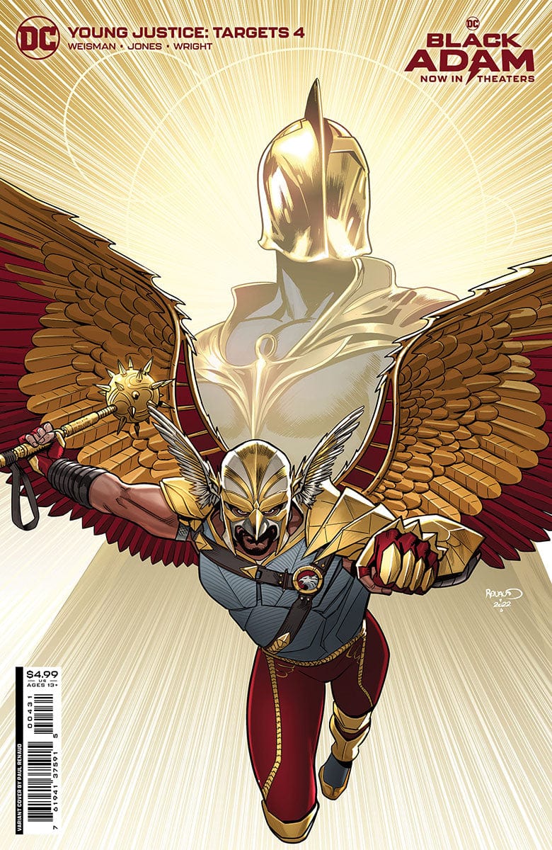 DC Comics Comic Books YOUNG JUSTICE TARGETS #4 (OF 6) CVR C PAUL RENAUD BLACK ADAM MOVIE CARD STOCK VAR 76194137591500431 0822DC222