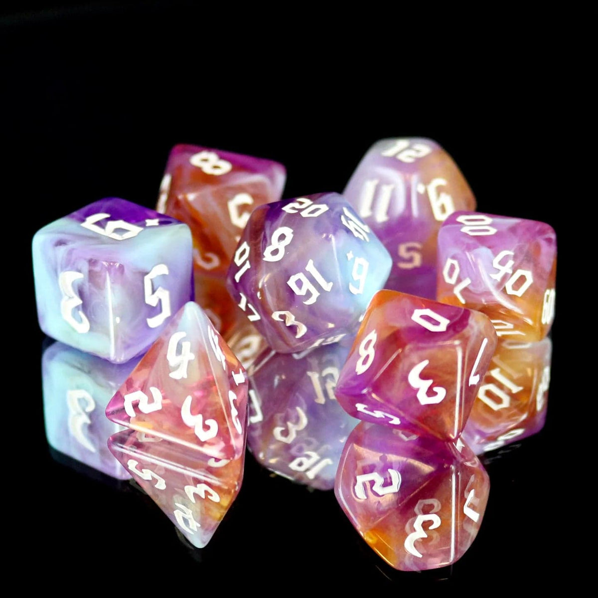 Die Hard Dice Dice > Die Hard Dice DHD: Plastic 7-Die Set - Amethyst Sunset 810060785423 P0019010