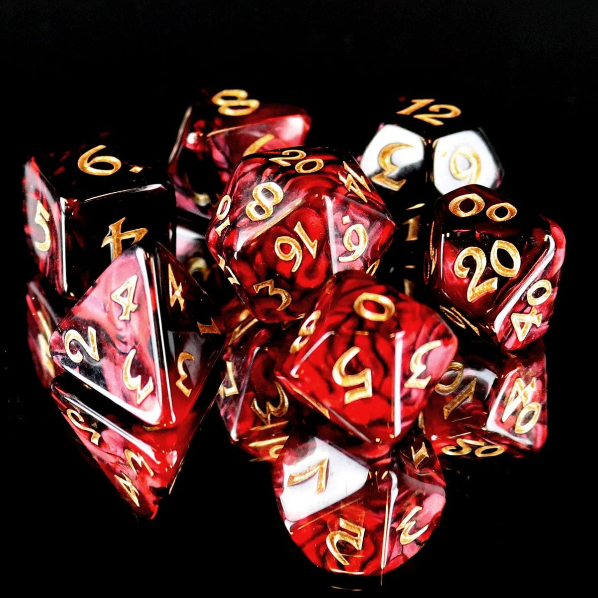 Die Hard Dice Dice > Die Hard Dice DHD: Plastic 7-Die Set - Elessia Kybr Inquisitor with Gold 810060785409 P0205190