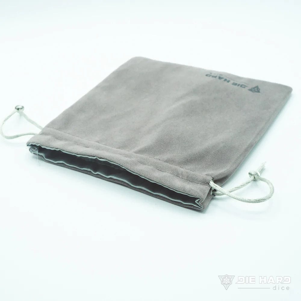 Die Hard Dice Game Supplies > Dice Storage DHD: Velvet Dice Bag - Medium Light Gray 810060784112 A0101022
