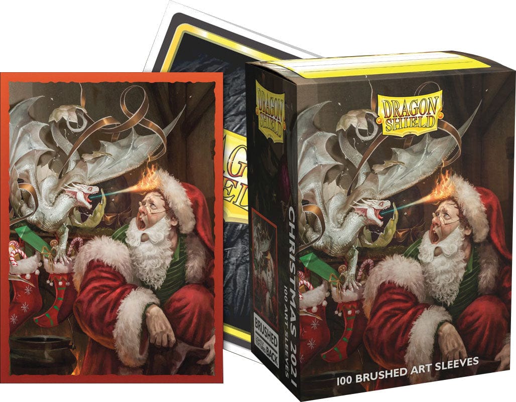 Dragon Shield: Sleeves, Standard 100ct - Art, Christmas Dragon 2021 - Third Eye