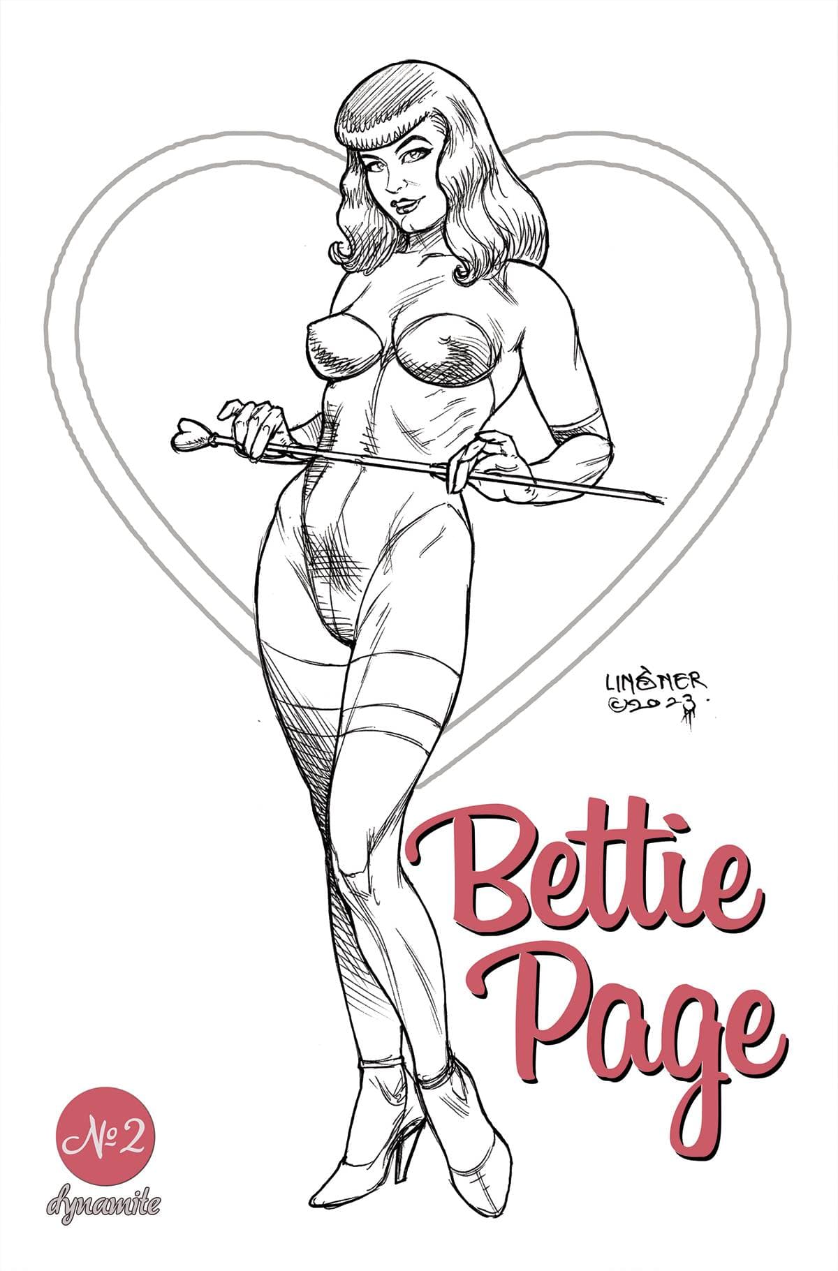 Dynamite Comic Books > Incentives BETTIE PAGE #2 CVR F 1:10 INCV VAR LINSNER LINE ART (MR) 72513033124302061 MAY230576