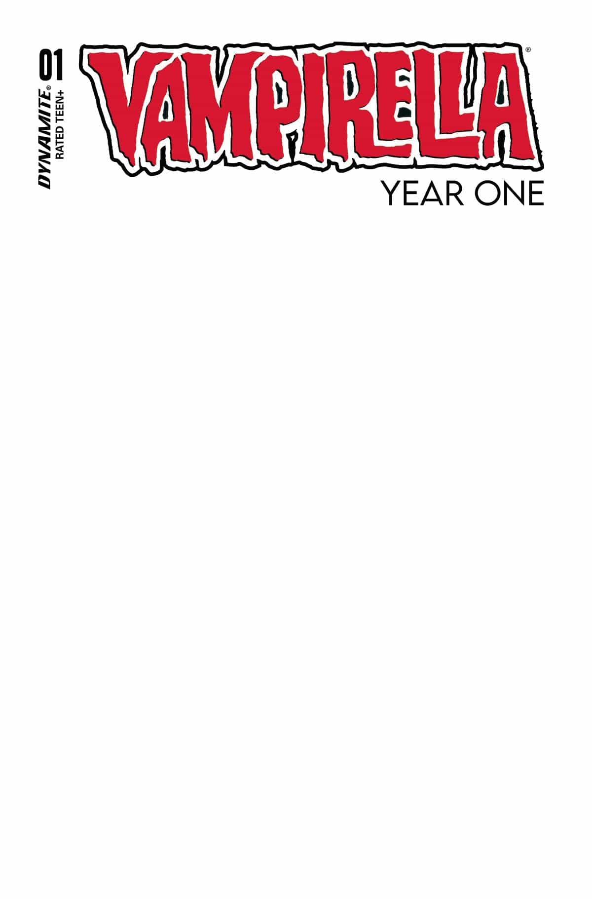Dynamite Comic Books VAMPIRELLA YEAR ONE #1 CVR F BLANK AUTHENTIX 72513032113801061 MAY220546