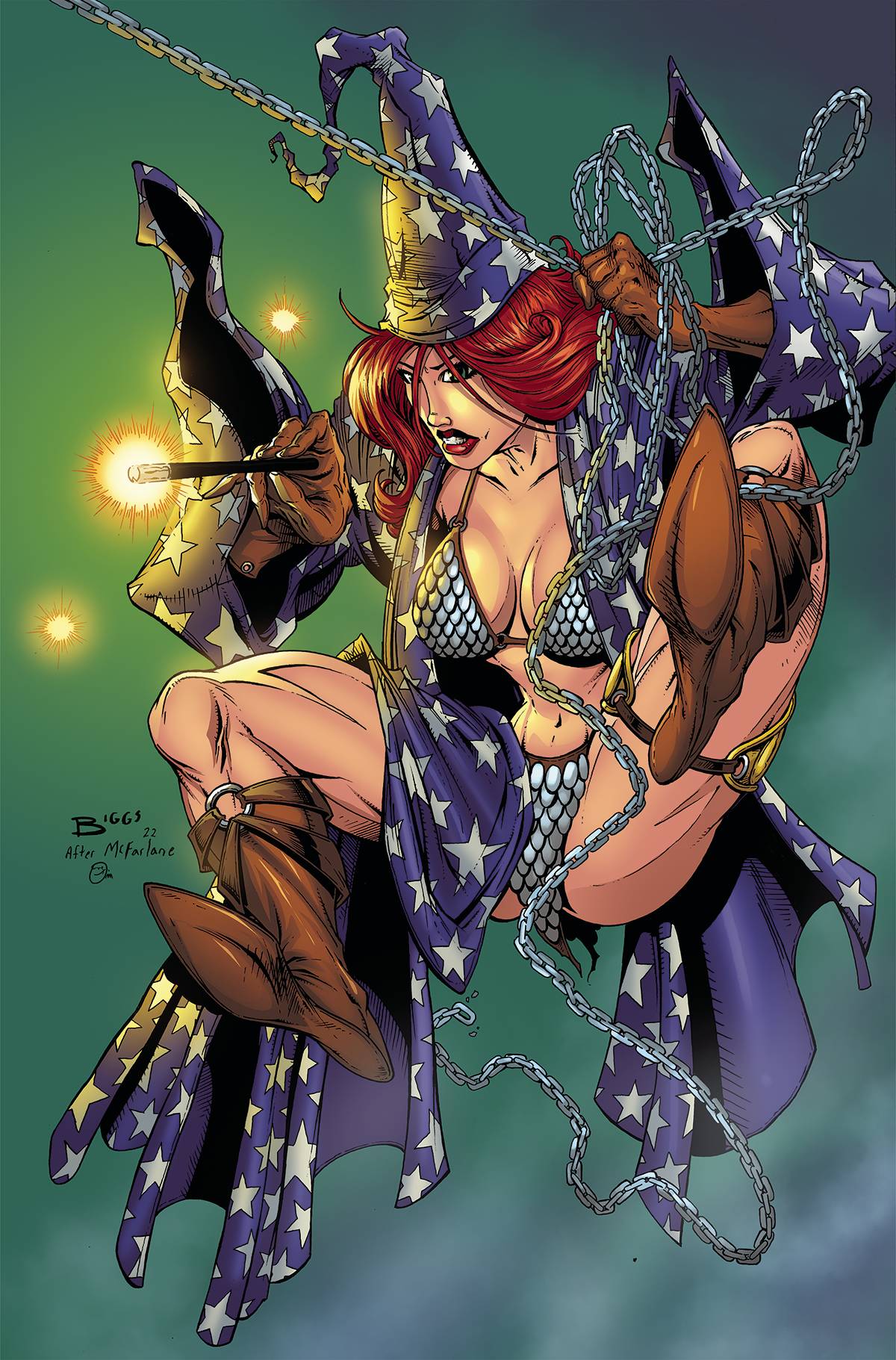 RED SONJA (2021) #7 CVR O 1:7 WIZARD HOMAGE BIGG VARIANT - Third Eye
