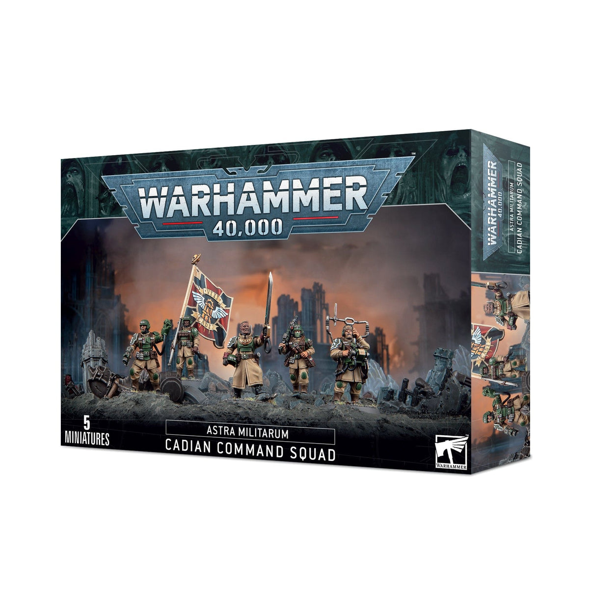 Games Workshop Tabletop Games > Games Workshop > Warhammer 40k > Astra Militarum Warhammer - 40k: Astra Militarum - Cadian Command Squad 9E 5011921182268 47-09