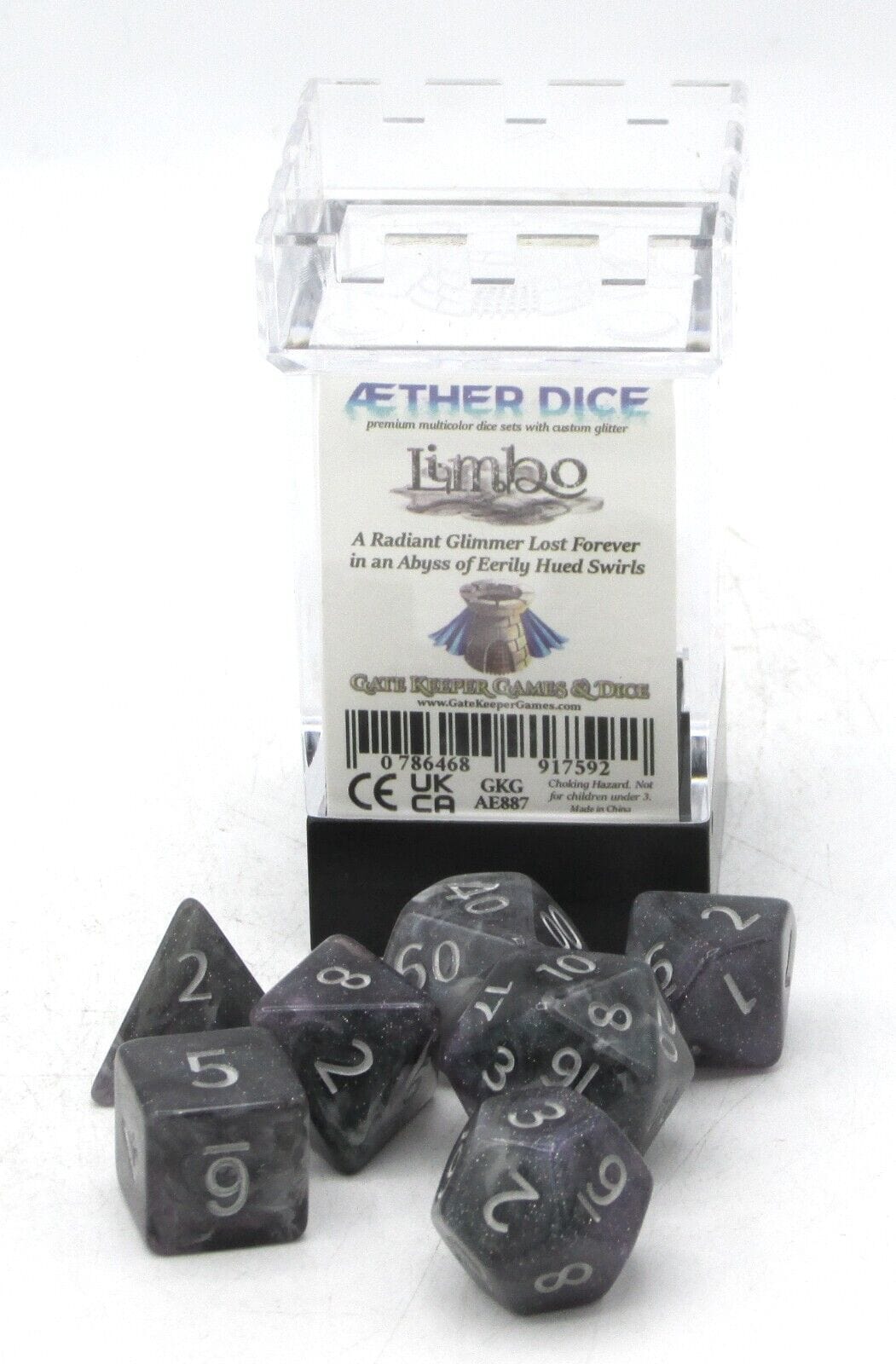 Gate Keeper Games Dice > Gate Keeper Games Gate Keeper: Plastic 7-Die Set - Aether Limbo 786468917592 GKG AE887