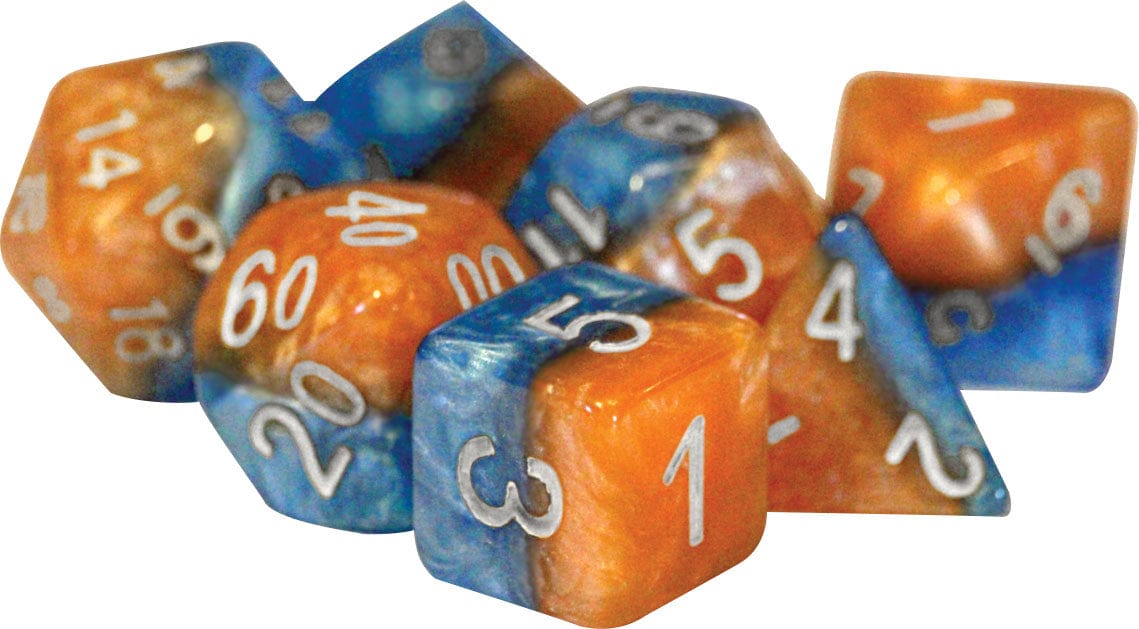 Gate Keeper Games Dice > Gate Keeper Games Gate Keeper: Plastic 7-Die Set - Halfsies Fire & Ice 760970245435 GKG H534