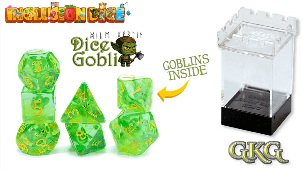 Gate Keeper Games Dice > Gate Keeper Games Gate Keeper: Plastic 7-Die Set - Inclusion Goblin 786468917523 GKG ID222