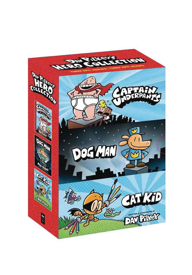 GRAPHIX Graphic Novel > Kids Dav Pilkey Hero Collection 3-Book Boxed Set 9781338819939 SEP211571