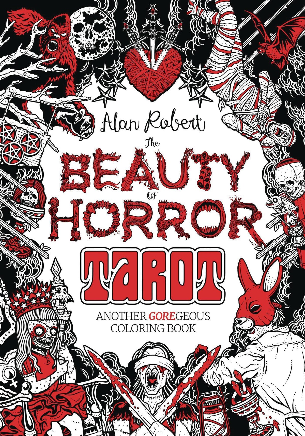 IDW-PRH Graphic Novel Beauty Of Horror Tarot Coloring Book (MR) 9798887240374 MAY231312