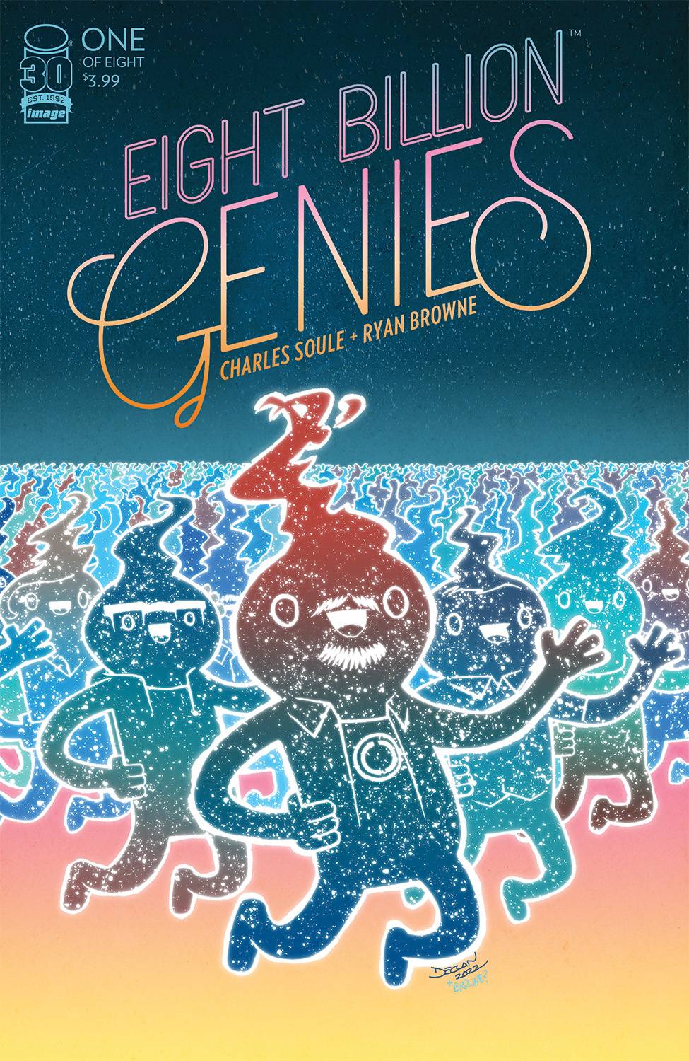 EIGHT BILLION GENIES #1 CVR C SHAVEY SIGNED BY CHARLES SOULE & RYAN BROWNE - Third Eye