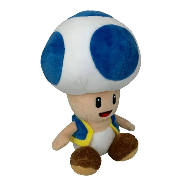 Little Buddy Toys > Plushies Little Buddy: Super Mario - Blue Toad 7" 819996015888 1TPSMASTOADB8