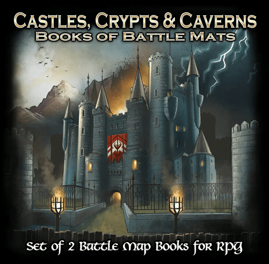 Loke Battle Mats Game Supplies > Playmats Castles Crypts & Caverns: Book of Battle Mats 5060703680409 LBM 032