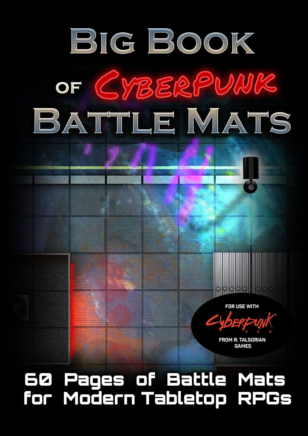 Loke Battle Mats Game Supplies > Playmats Loke: Big Book of Battle Mats - Cyberpunk 5060703680157 LBM 012