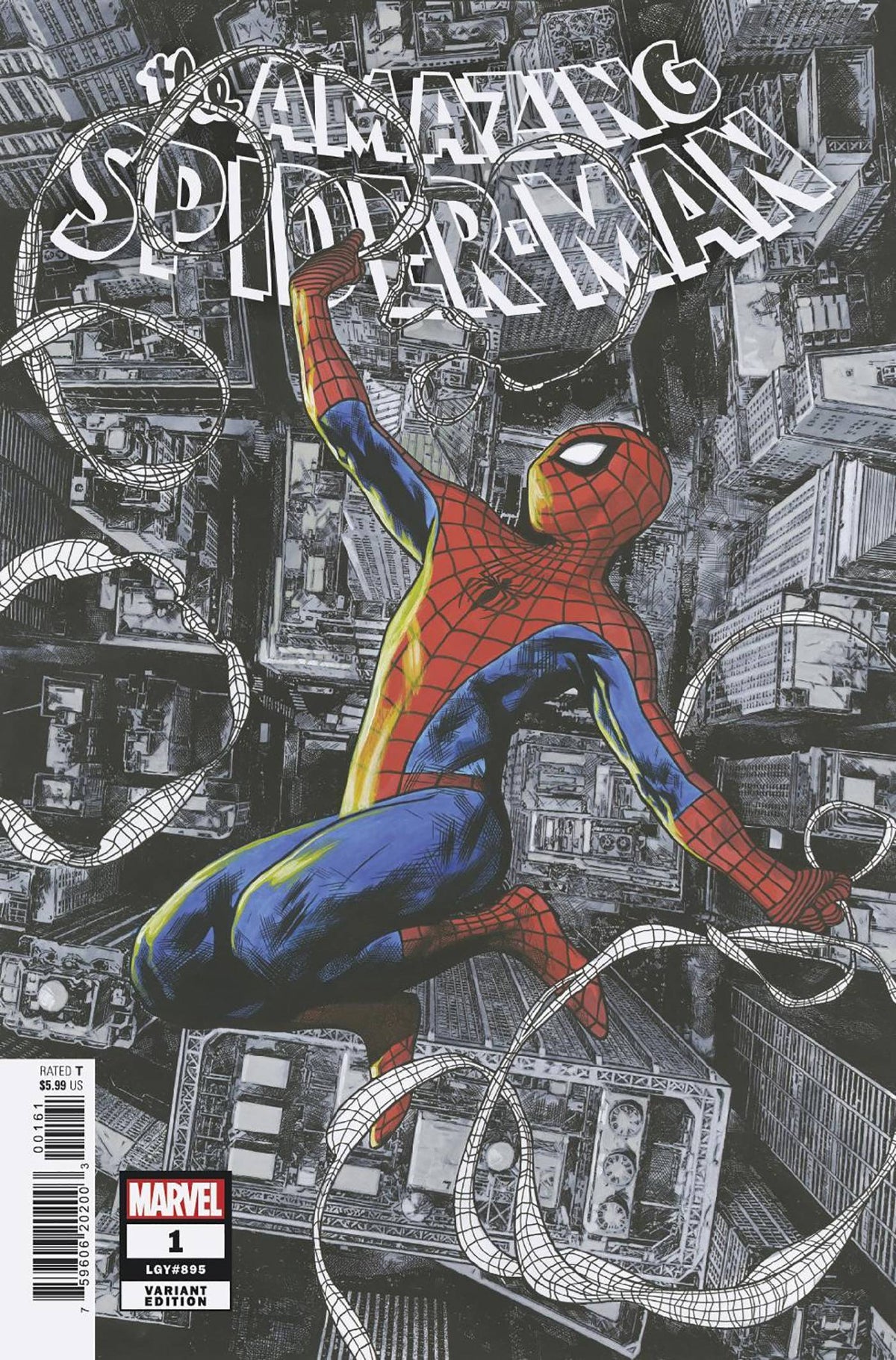Marvel Comic Books > Incentives AMAZING SPIDER-MAN #1 1:25 CHAREST VAR 75960620200300161 FEB220789