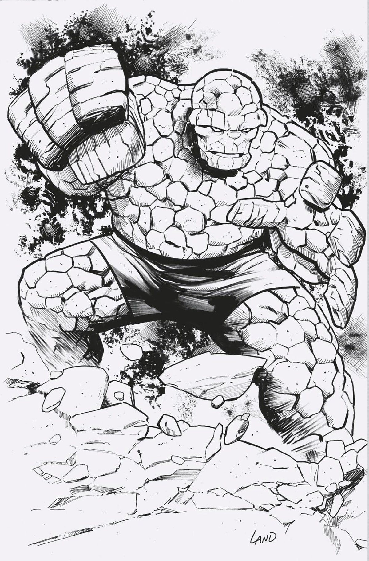 Marvel Comic Books > Incentives FANTASTIC FOUR #7 1:50 INCV LAND VIRGIN BW VAR 75960620289800716 MAR230841