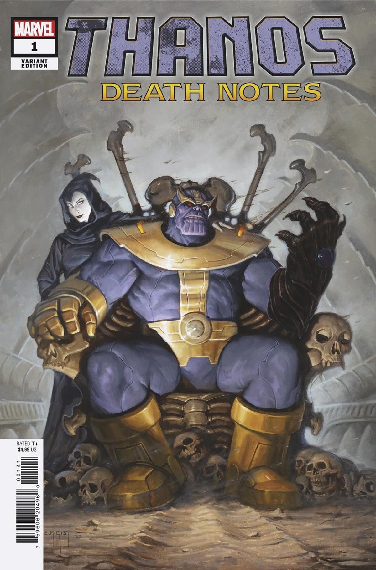 Marvel Comic Books > Incentives THANOS DEATH NOTES #1 1:100 INCV GIST VAR 75960620496000141 SEP220967