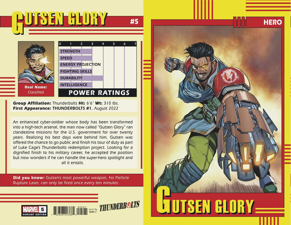 Marvel Comic Books THUNDERBOLTS #5 (OF 5) CASELLI TRADING CARD VAR 75960620386400521 OCT220956