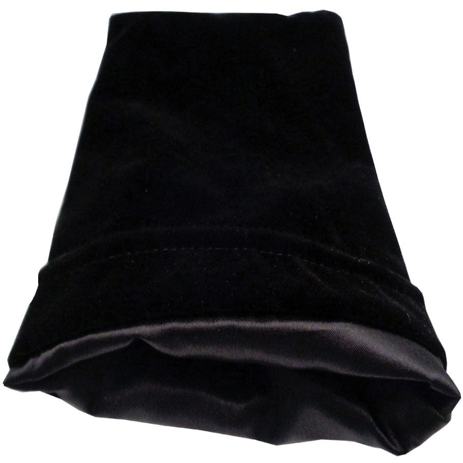 Metallic Dice Games Game Supplies > Dice Storage MDG: Large Black Velvet Dice Bag w/ Black Satin Lining 852678888882 MET 8003