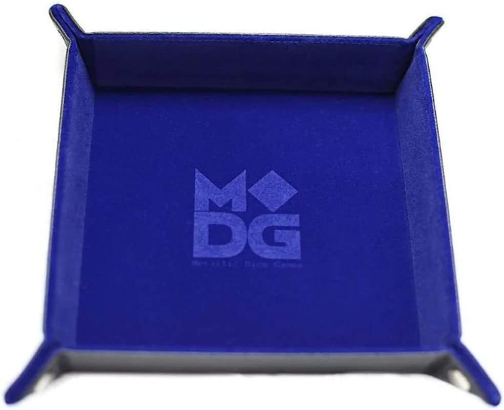 Metallic Dice Games Game Supplies > Dice Towers/Trays/Cups MDG: Velvet Dice Tray - Blue 852678889186 MET 532