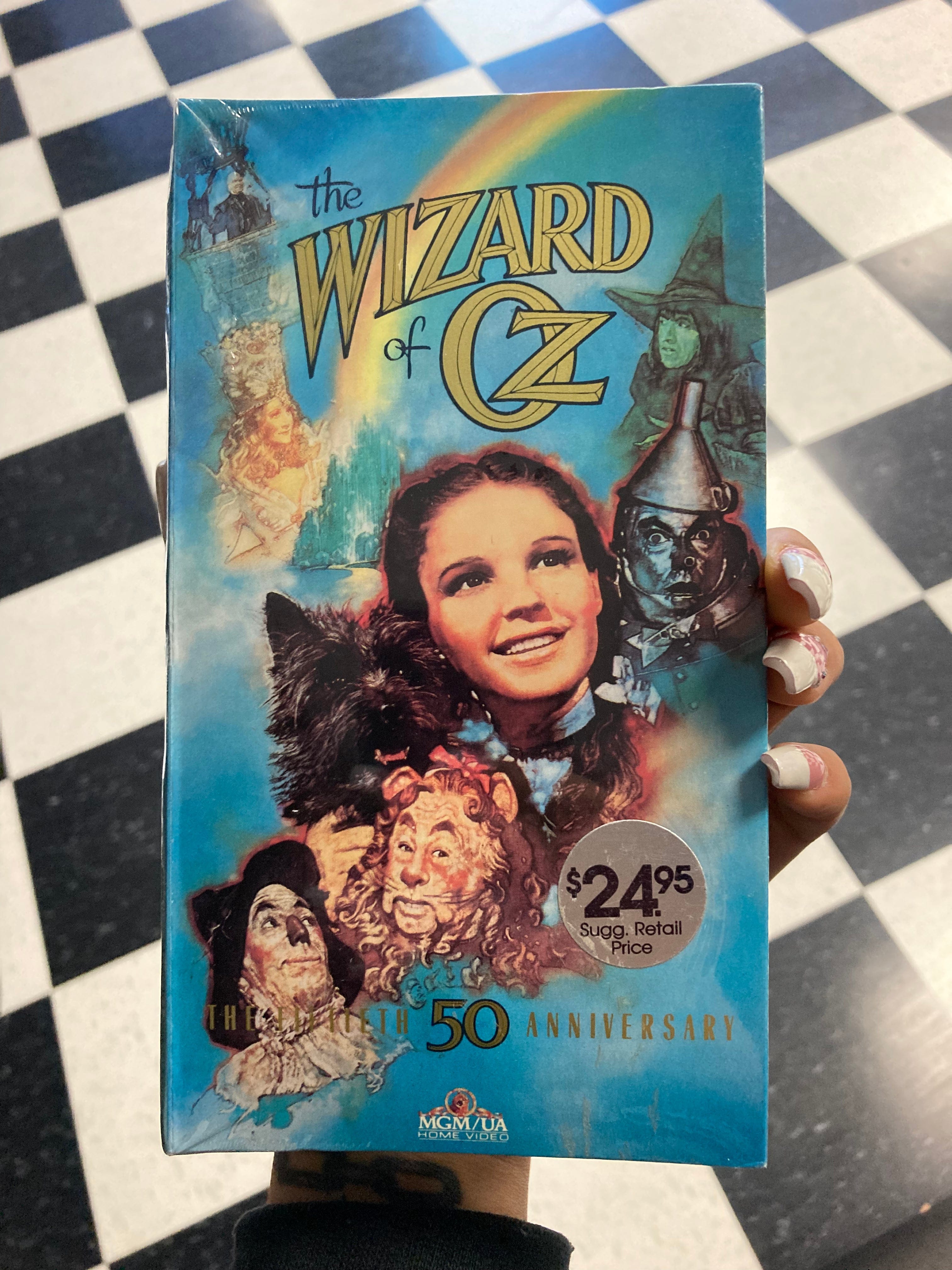 THE MARVELOUS LAND OF OZ VHS TAPE WIZARD MCA BLOCKBUSTER PRE-VIEWED LOOK!!!