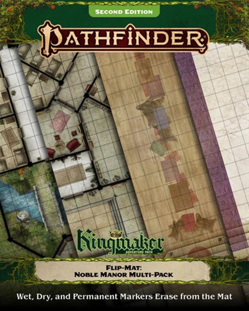 Paizo Publishing Tabletop Games > Role-Playing Games Pathfinder RPG: Flip-Mat - Kingmaker Adventure Path Noble Manor Multi-Pack 9781640784178 PZO 2029