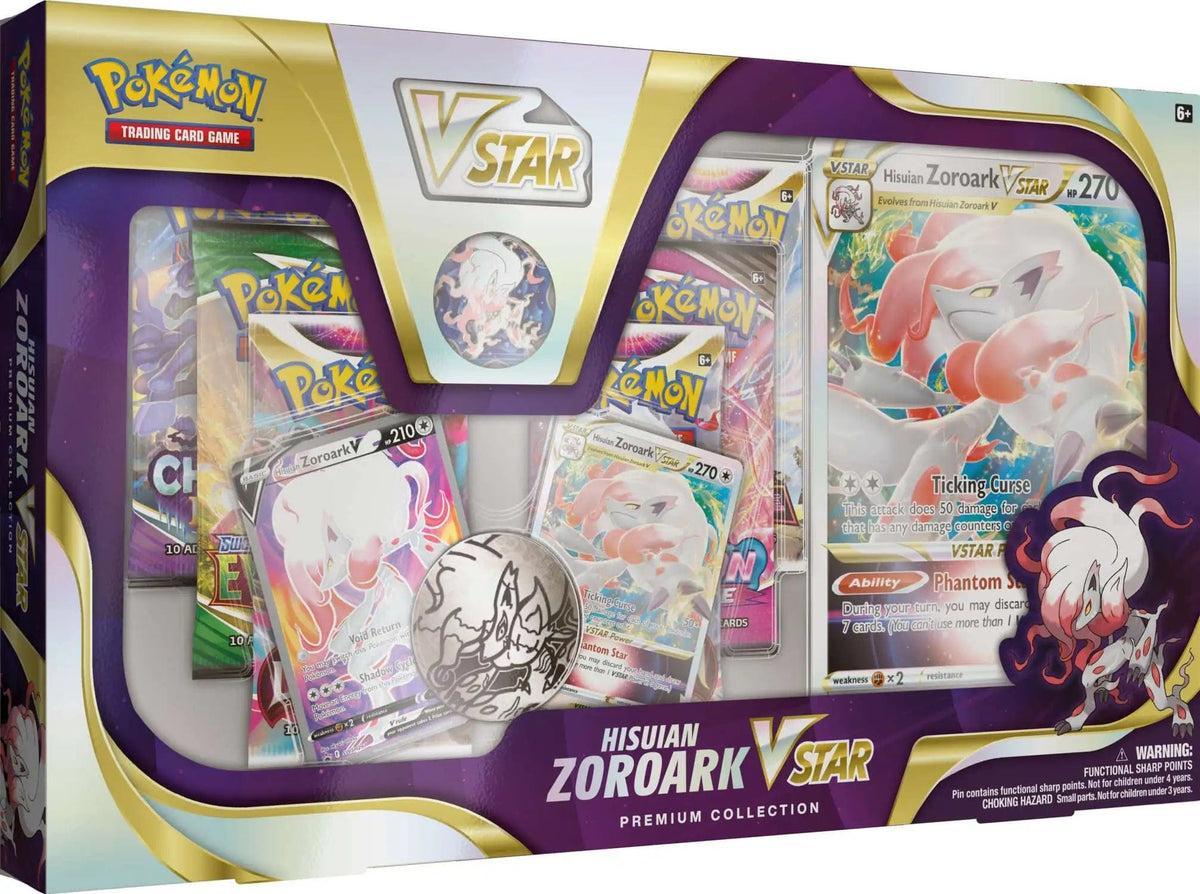 Pokemon Company Trading Card Games > Pokemon Pokemon TCG: Premium Collection - Hisuian Zoroark VStar 820650851728 PUI 29085172