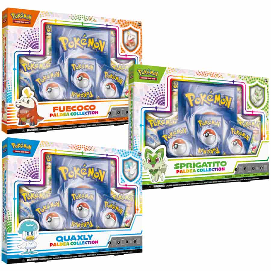 Pokemon Company Trading Card Games > Pokemon Pokemon TCG: Paldea Collection - Fuecoco/Quaxly/Sprigatito 820650852114 PUI 29085211