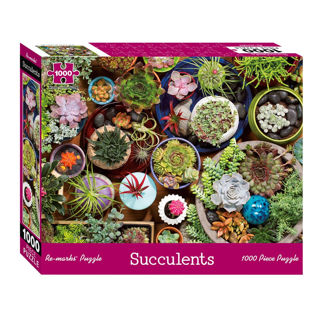 Re-Marks Puzzles > Jigsaw Puzzles Re-Marks: 1000pc Puzzle - Succulents 681410197148 RMP19714