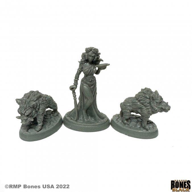 Reaper Miniatures Miniatures > Reaper Reaper: Bones Black - Circe and Pigs 762486441707 RPR 44170