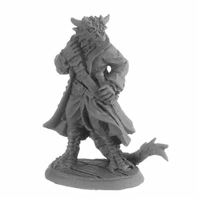 Reaper Miniatures Miniatures > Reaper Reaper: Dark Heaven Bones Classic - Captain Blackscale, Dragonfolk Pirate 762486300356 RPR 30035