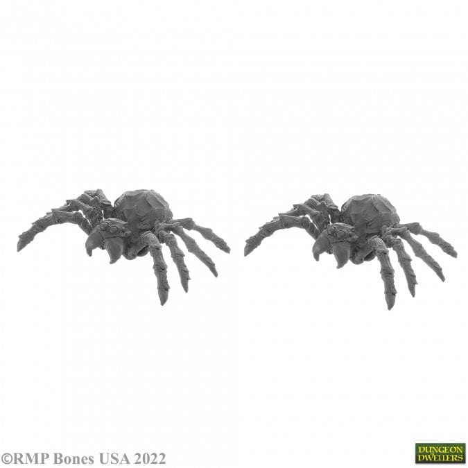 Reaper Miniatures Miniatures > Reaper Reaper: Dungeon Dwellers Bones - Giant Spider (2) 762486070518 RPR 07051