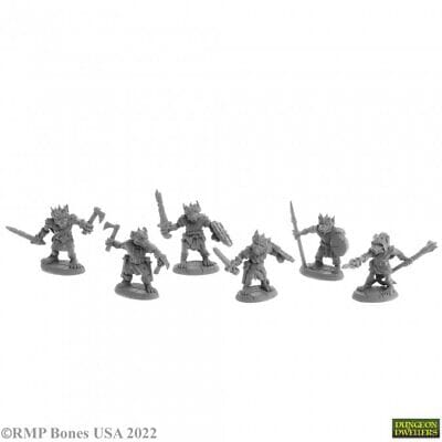 Reaper Miniatures Miniatures > Reaper Reaper: Dungeon Dwellers Bones - Nightclaw Kobolds (6) 762486070563 RPR 07056