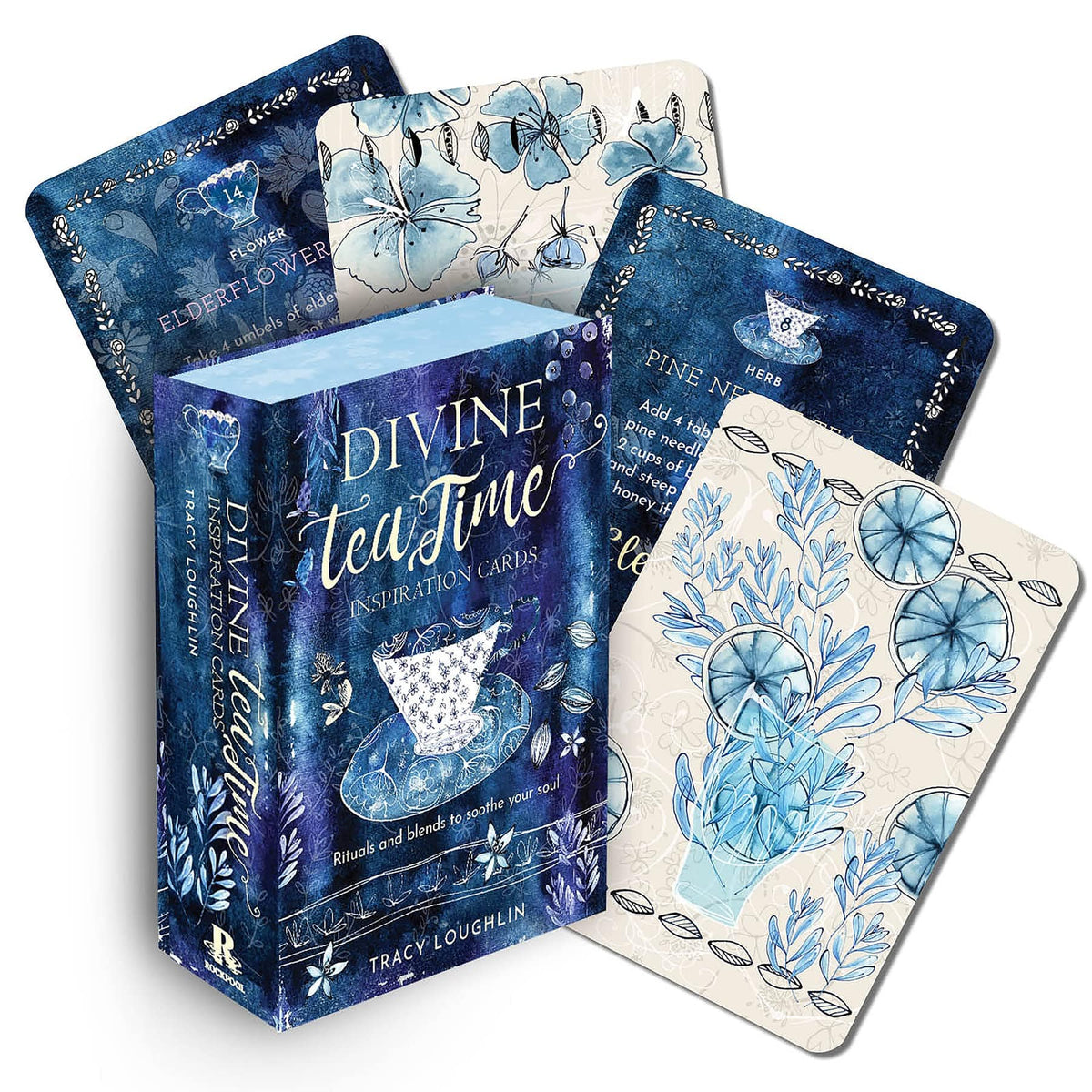 Rockpool Publishing Books Divine Tea Time Inspiration Cards: RItuals and Blends to Soothe Your Soul 9781922579041