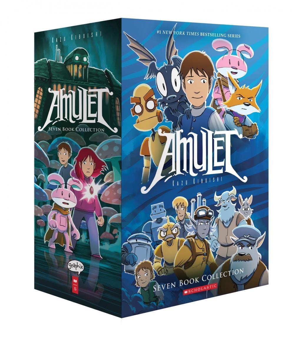scholasticgraphicnovelkidsamuletvol17tpboxset9781338045642