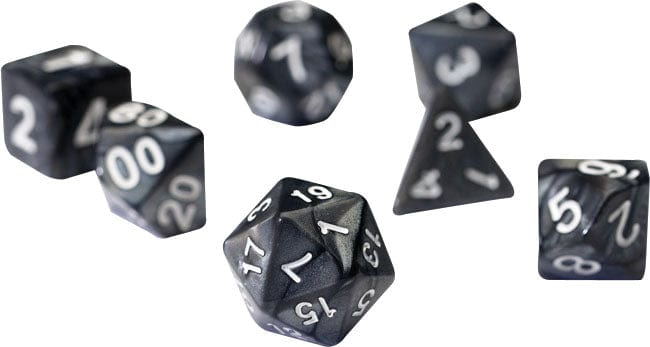 Sirius Dice Dice > Sirius Dice Sirius Dice: Plastic 7-Die Set - Pearl Charcoal Grey 850001609005 SDZ 0001-01