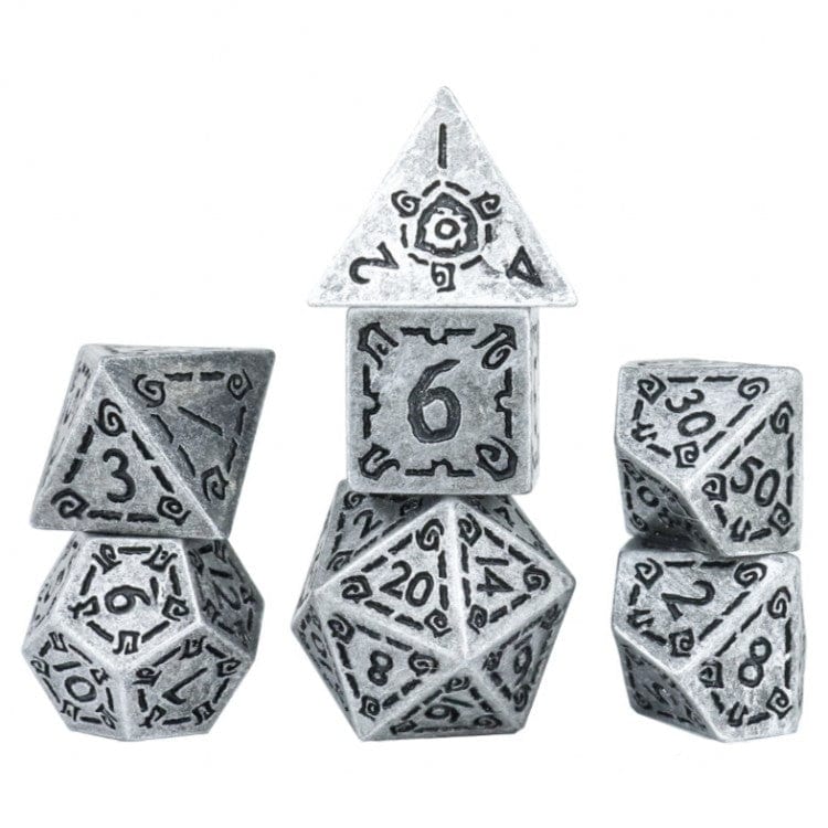 Sirius Dice Dice > Sirius Dice Sirius: Plastic 7-Die Set - Illusory Metal, Silver 810113710020 SDZ 0017-02