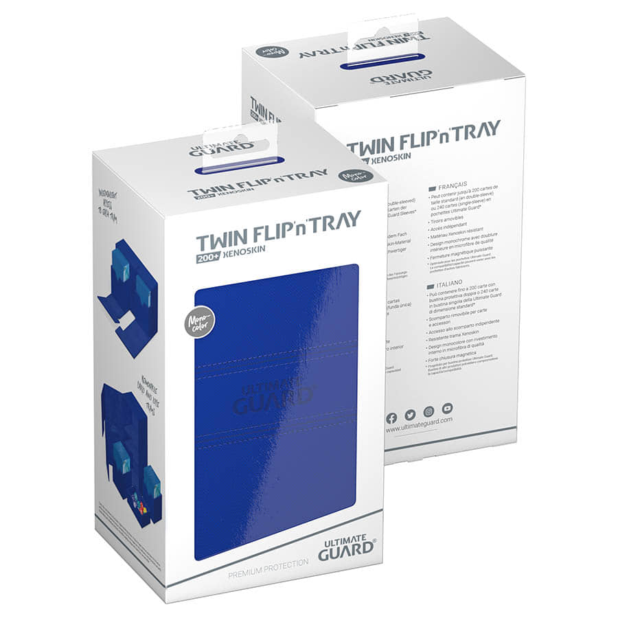 Ultimate Guard Game Supplies > Card Boxes Ultimate Guard: Twin Flip 'n' Tray 200+ - Blue Xenoskin 4056133022088 UGD011245