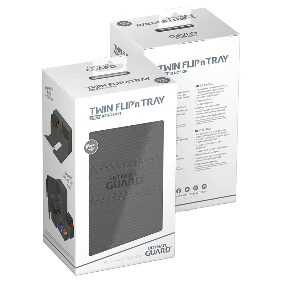 Ultimate Guard Game Supplies > Card Boxes Ultimate Guard: Twin Flip'n'Tray 200+ - Grey 4056133022163 UGD011249