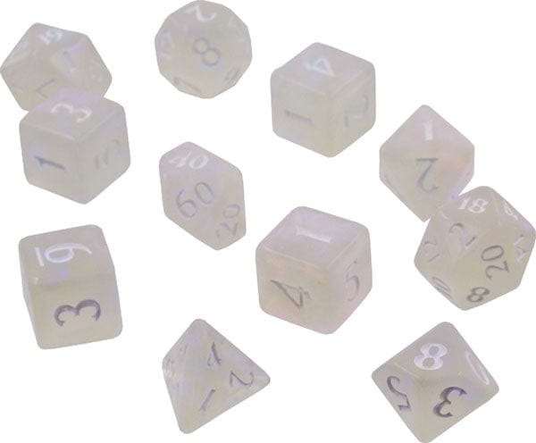Ultra Pro Dice > Ultra-Pro Ultra-Pro: Plastic 11-Die Set - Eclipse Arctic White 074427155605 UPI 15560