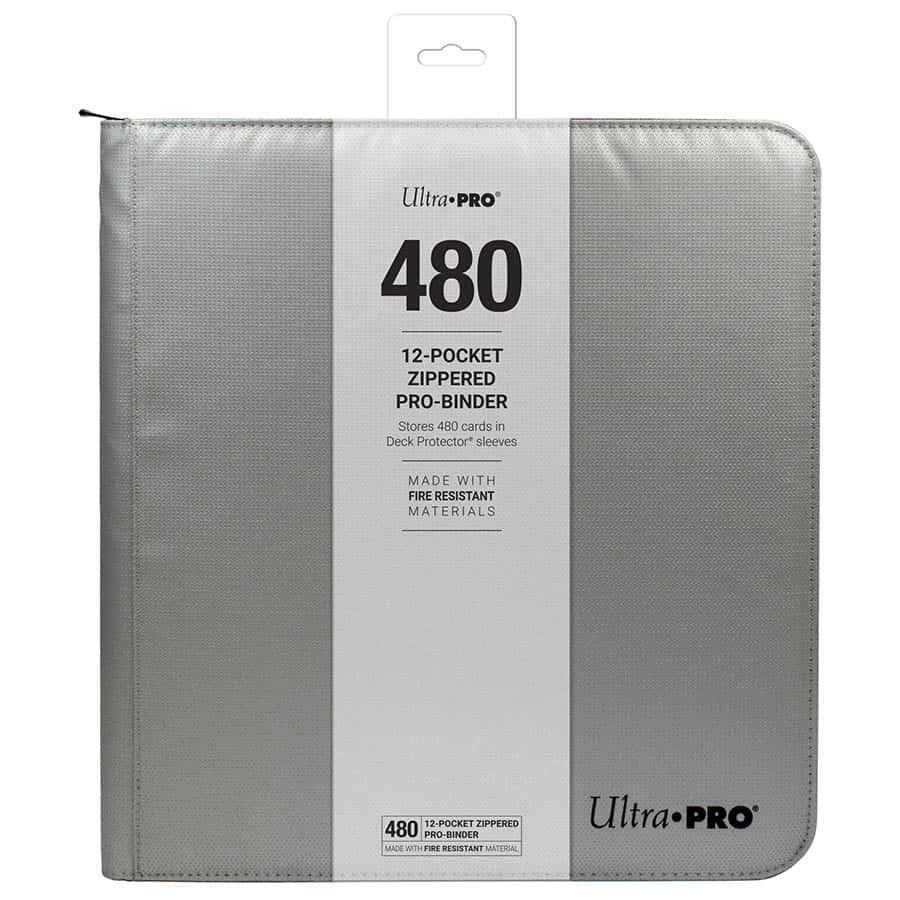 Ultra Pro Game Supplies > Card Binders Ultra-Pro: Fire Resistant 12-Pocket Pro-Binder - Silver 074427159467 UPI 15946